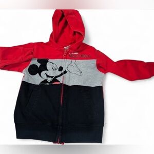 Disney Junior Mickey Mouse Boys 2T Red, Grey & Black Zip Up Jacket
